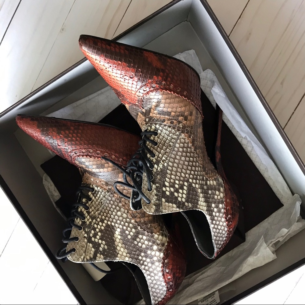 Authentic Gucci Python Laceup Brogue Oxfords Size… - image 7